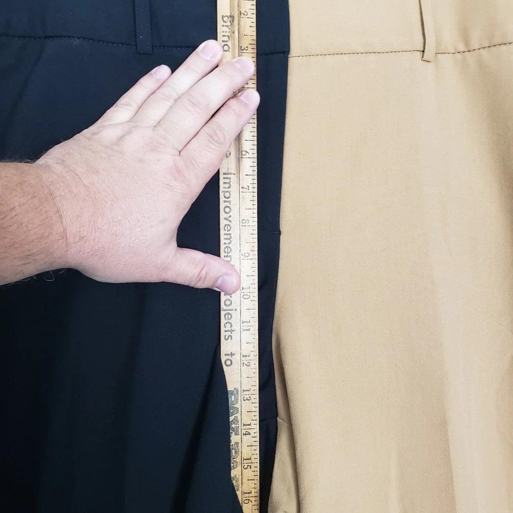 Lane Bryant Size 18S Two Tone Dress Pants‎ Black Gold Elevated Office Cocktail